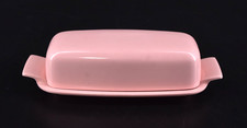 Vintage 50 s Pink Covered Butter Dish Joan Lu...