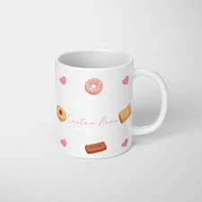 Personalised Biscuits Name Mug Custom Tea Lover Gift Birthday Christmas UK