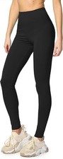 Ladies Womens Plain Leggings Full Length Cotton Black + Colours UK Size 8 - 22