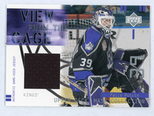 2001-02 UD Mask Collection Felix Potvin Jersey View From The Cage LA Kings 01-02