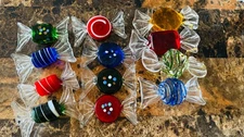 12 Real Size +larger Venetian Murano Style Glass wrapped Sweets / ornaments