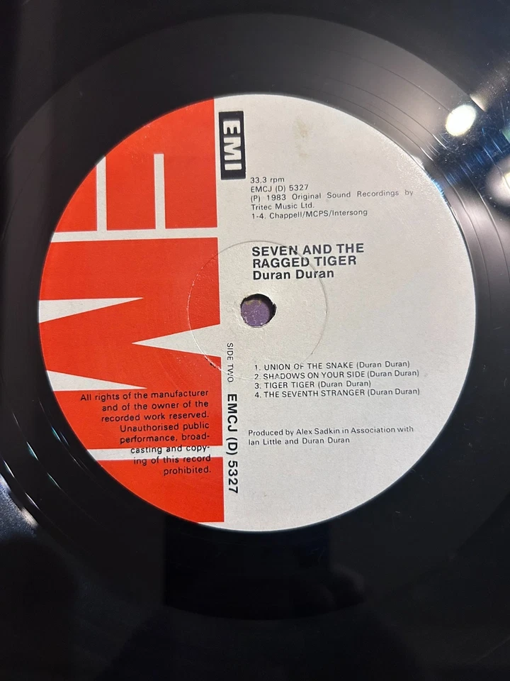 Duran Duran Hyper RARE Zimbabwe Pressing Seven And the Ragged Tiger Depeche Mode - Image 4 of 4