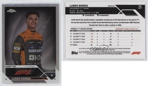 2023 Topps Chrome Formula 1 F1 Drivers Refractor Lando Norris #25
