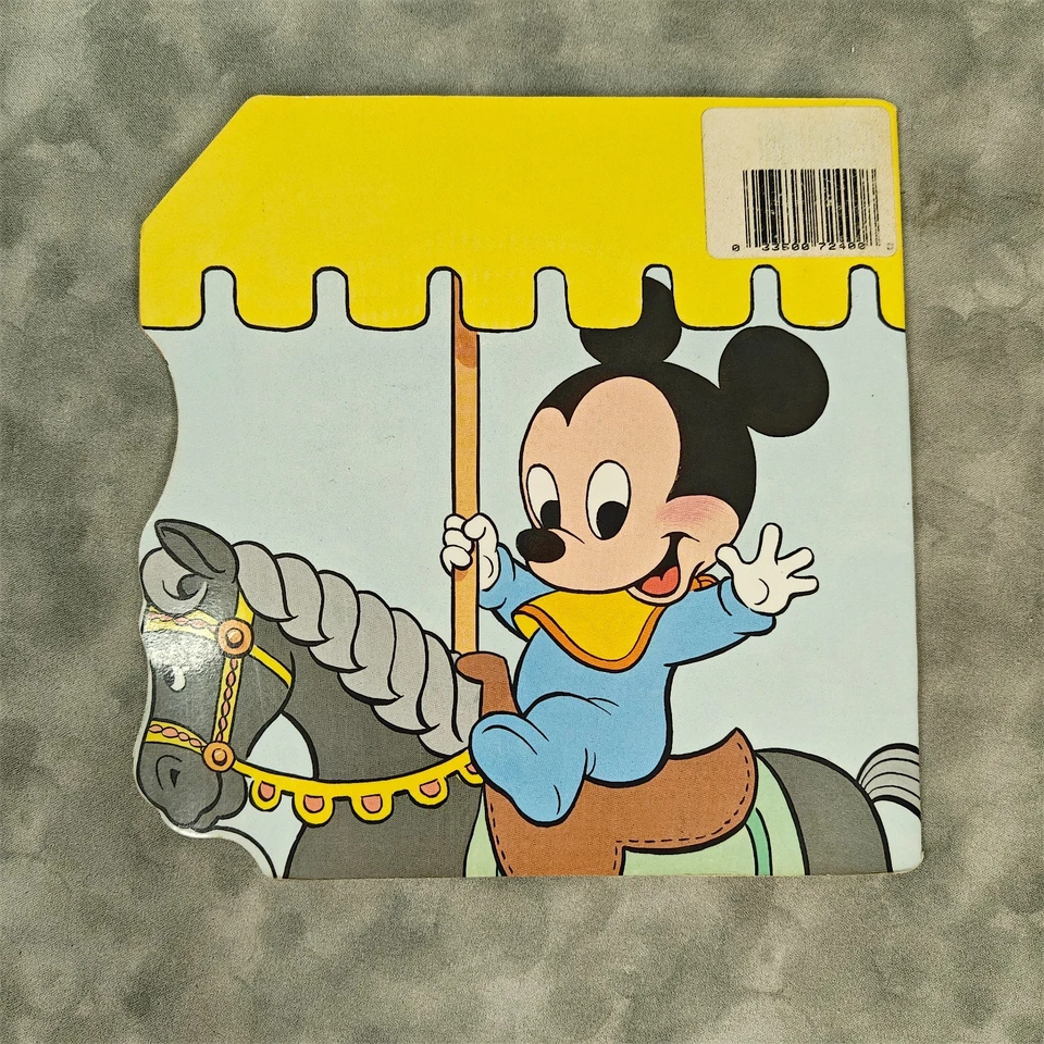 Disney Baby Mickey's Word Book Golden Super Shape 1987 Die-Cut Vintage Used - Image 4 of 4