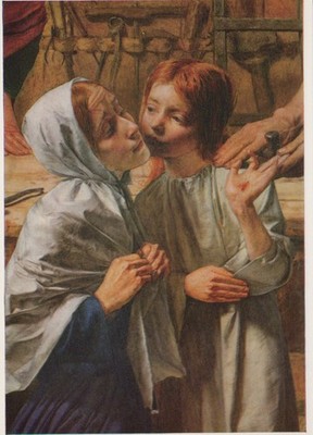 Christ in Parents House John Everett Millais - Vintage Tate Gallery Art Postcard