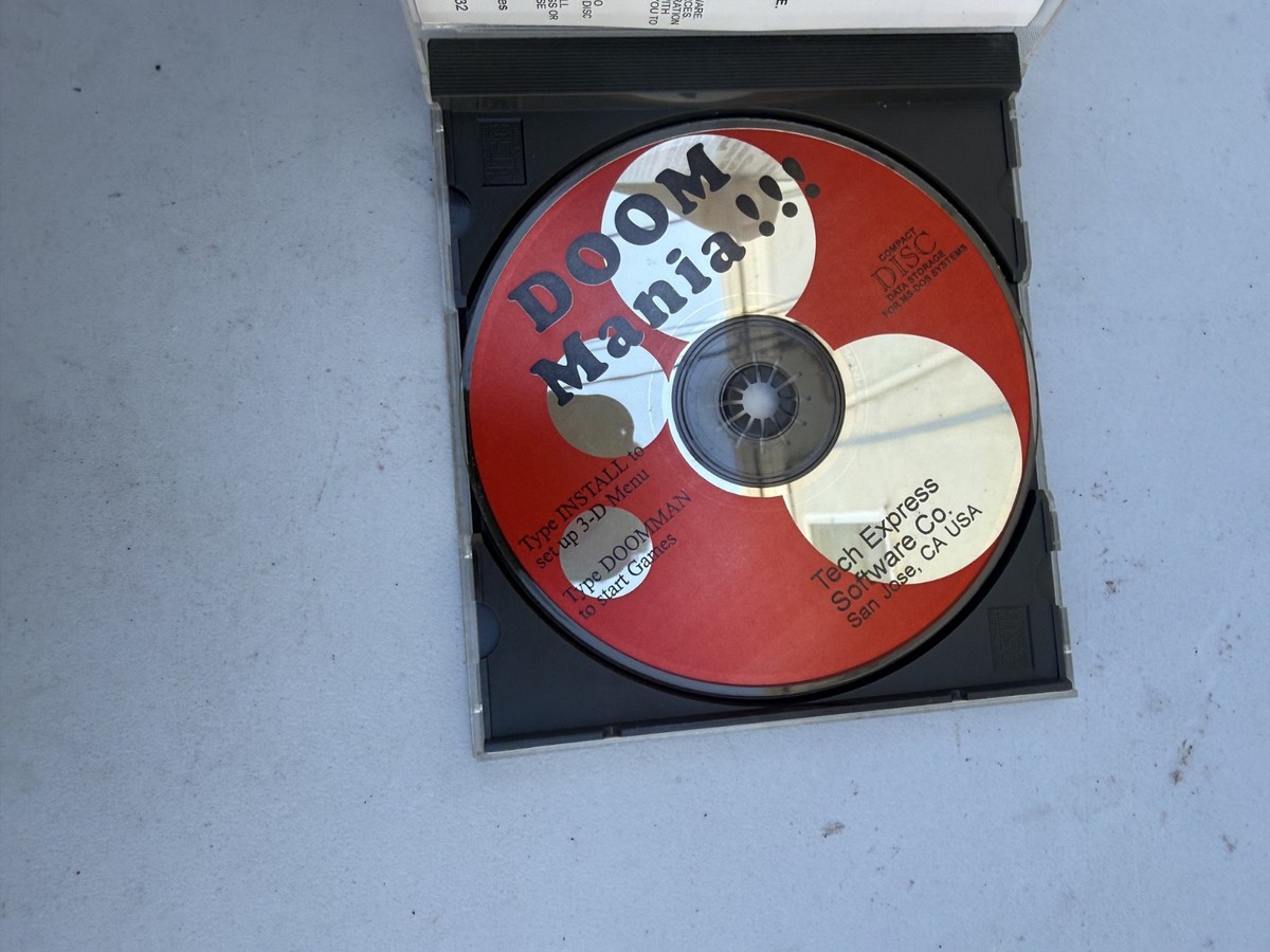 Doom Mania Tech Express Software 1994 PC CD-ROM MS-DOS ID Software