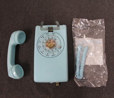 ITT Turquoise Blue Rotary Wall Telephone - NOS - In Original Box