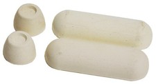 Toilet Seat Bumpers, White Rubber, Adhesive - 10062