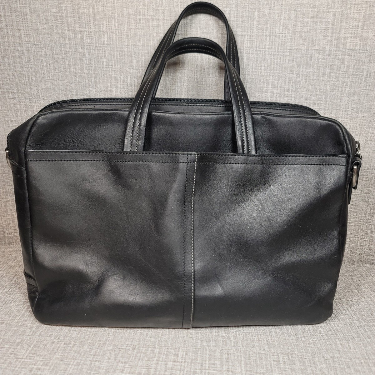 COACH Lexington Commuter Bag F70707 Black Leather Briefcase