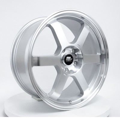 One 18x9.5 MST Time Attack FF 5x114.3 40 Silver Machined Wheel Rim 73.1
