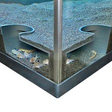Aquarium Underground Two Hole Corner Cave  Viewing Fish  Shrimp Tunnel  Fi...