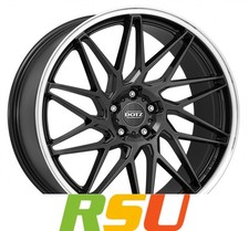 4x Dotz Tanaka gunmetal polished lip 8x18" ET45 LK5 108 ML 70.1 Alufelgen 18 ...