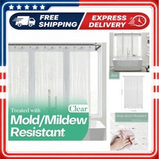 Clear Shower Curtain Liner with Magnets, 72x72 Waterproof Plastic