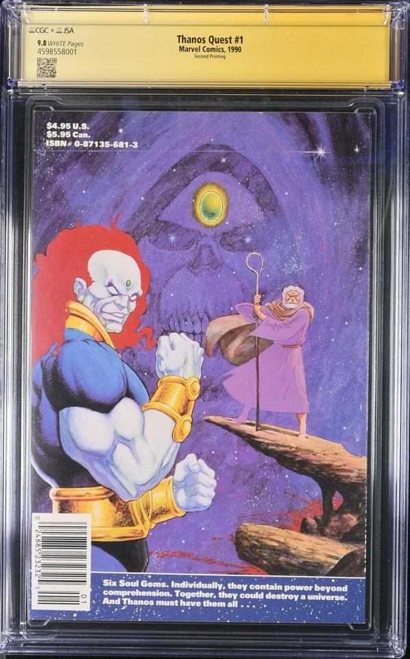 THE THANOS QUEST #1 and #2 2nd Print *KEY ISSUES* CGC 9.8 signed by Jim Starlin - Image 3 of 4