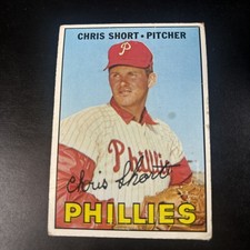 1967 Topps Chris Short -- RC Philadelphia Phillies #395 POOR