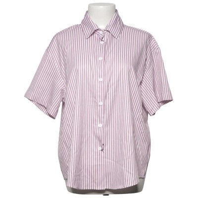 Kurzarmhemd, Größe: L, Lila/Weiß, Polyester, Streifen, Damen #dlw