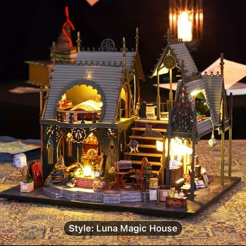 Dolls House kit "luna magic house” Craft Kit With Lighting System  - Picture 5 of 5