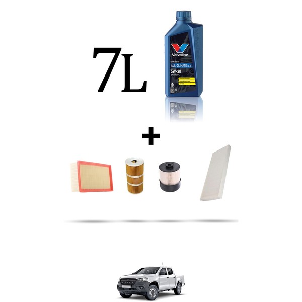 Hoffcar Wartungskit 4 Filter Und 7L ÖL FüR Mercedes Klasse X (W470) 220 D 120K-image