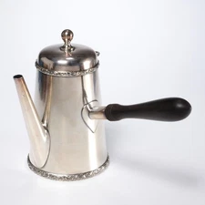 Vintage Rogers Triple Plate Handled Coffee Pot Tea 8"h