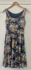 ÉPICE X Uniqlo Women’s Blue Multi Floral Sleeveless Jersey Bra Dress M UK 12