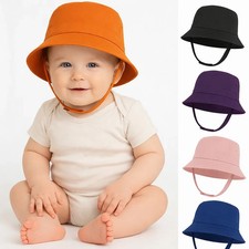 Baby Sun Hat Boys Girls Cotton Summer Bucket Hat 0-4 Years *One Supplied*