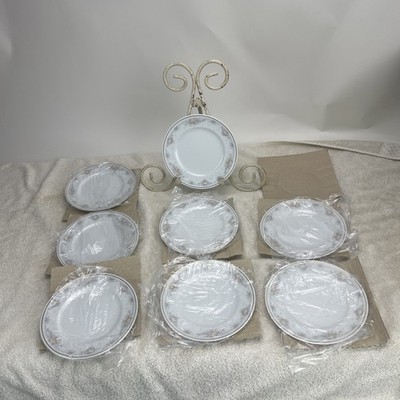 NEW Noritake Waynesboro Bread  Dessert Plates 6 3/8'' Set Of 8 Floral Ireland