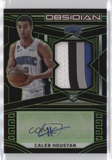 2022-23 Obsidian Rookie Jersey Electric Etch Green 21/25 Caleb Houstan Auto 10qe