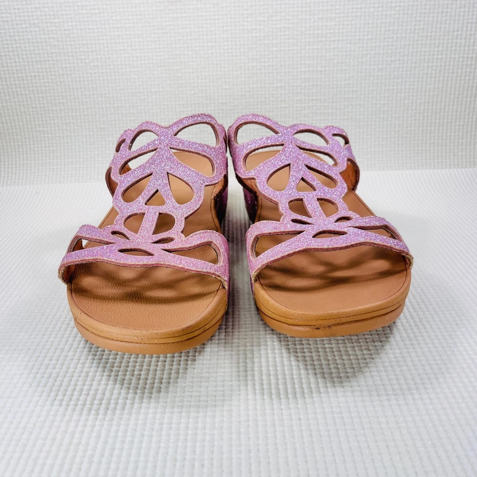 Sandalia FitFlop Bumble Slide Rosa Cristal Estrás Para Mujer Talla 10 Foto 3 de 4