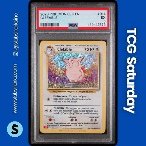 2023 POKEMON CLASSIC COLL. CHARIZARD & HO OH EX DECK #014/034 CLEFABLE PSA 5