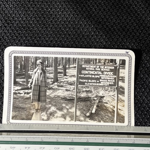 Antikes Foto Continental Divide Yellowstone Park 1927 -- M1 - Bild 2 von 3