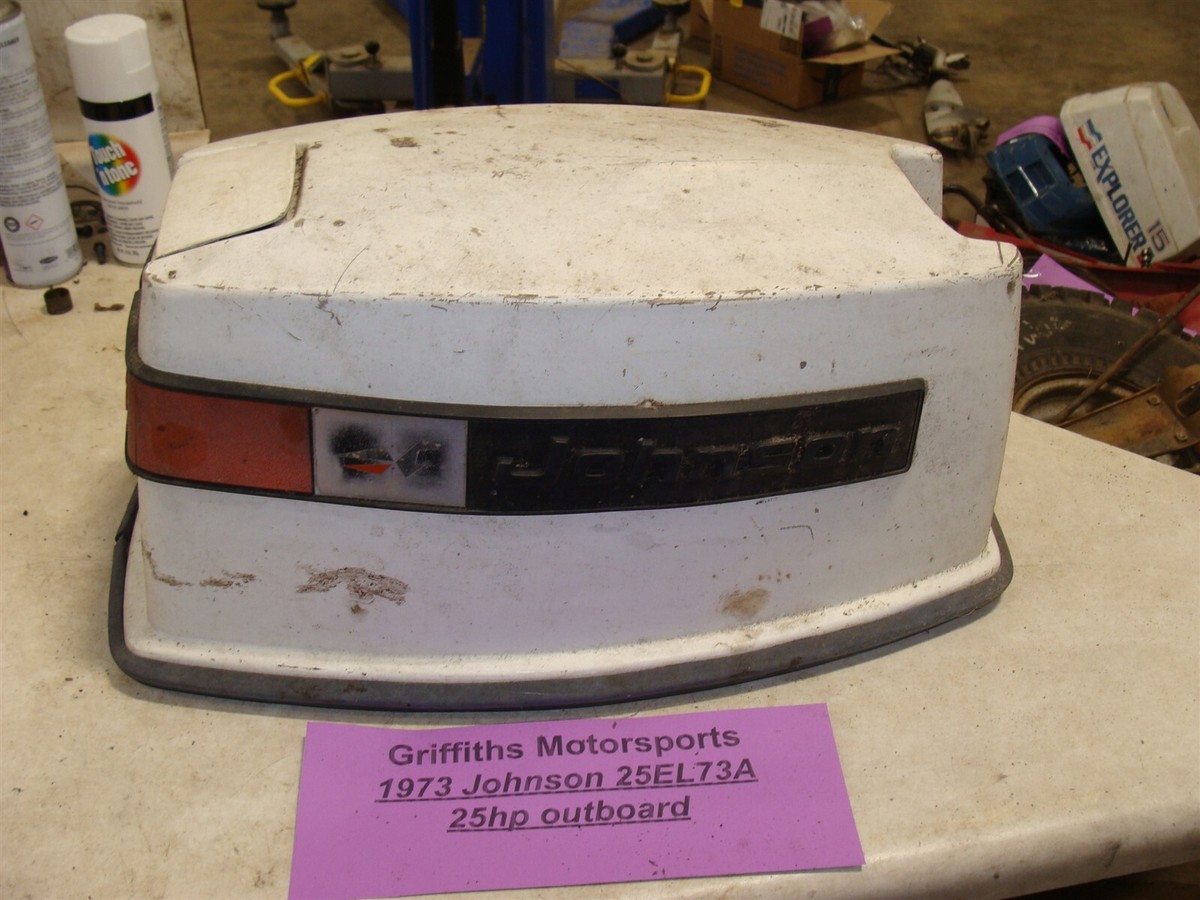 1973 JOHNSON Evinrude 25EL73A 25HP hood engine cover cowl