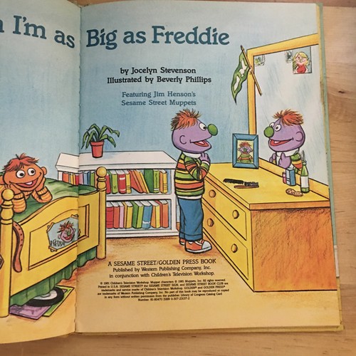 Vintage 1980 Sesame Street Book Club When I'm as Big as Freddie 1st Edition VG - Picture 3 of 4