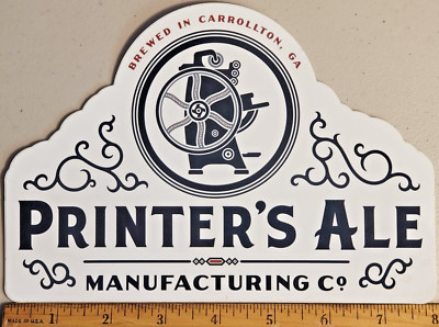 Printer's Ale Manufacturing Company Brewery Craft Beer Sticker Decal Brewing New