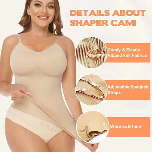 Firm Tummy Waist Control Body Shaper Slimming Cami Shapewear Seamless Vest Top - Picture 8 of 41