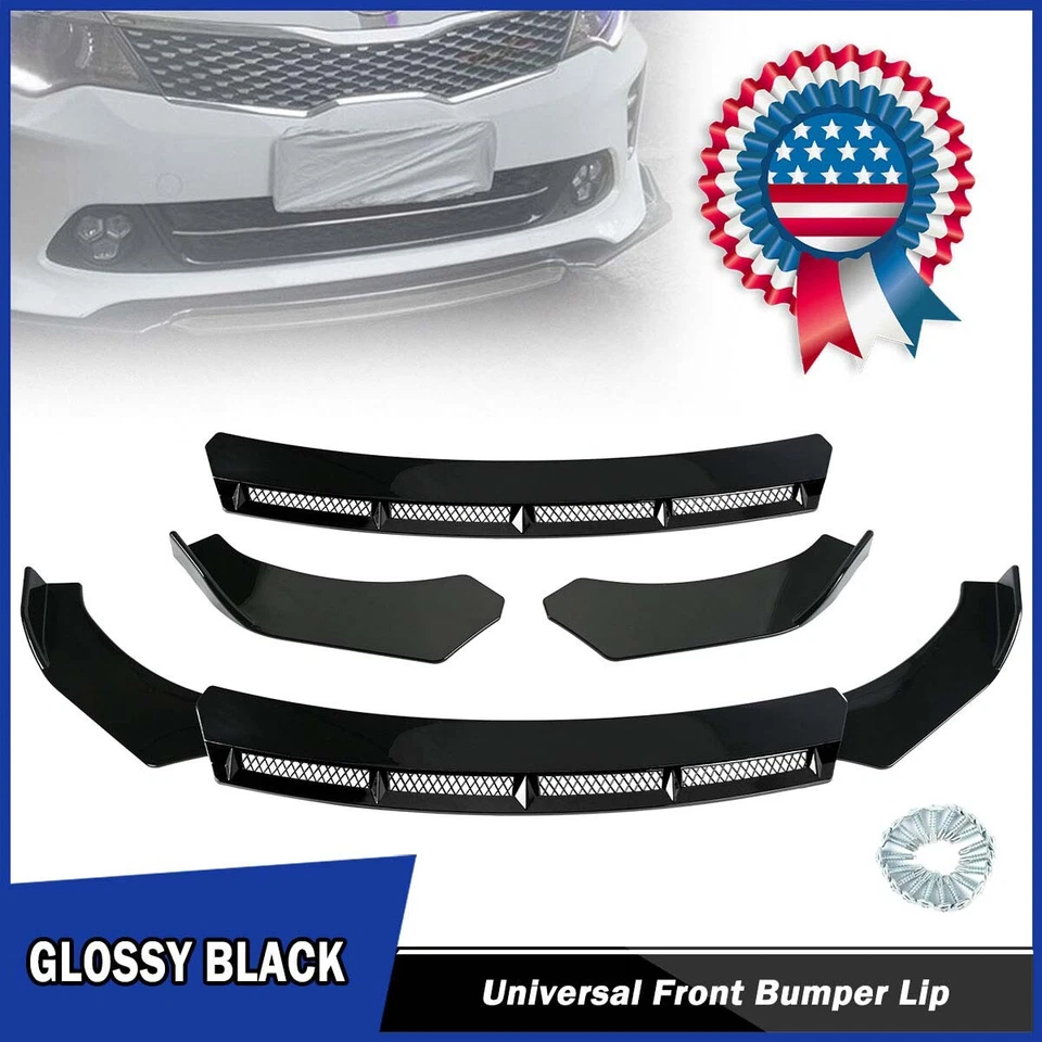 For Acura TL 2000-2010 Front Bumper Lip Spoiler Splitter Body Kit Glossy Black Foto 4 de 4