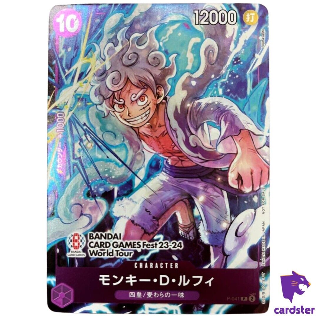 Monkey D Luffy P-041 BANDAI CARD GAME Fest 23-24 PROMO World Monkey D Luffy P-041 BANDAI CARD GAME Fest 23-24 PROMO World