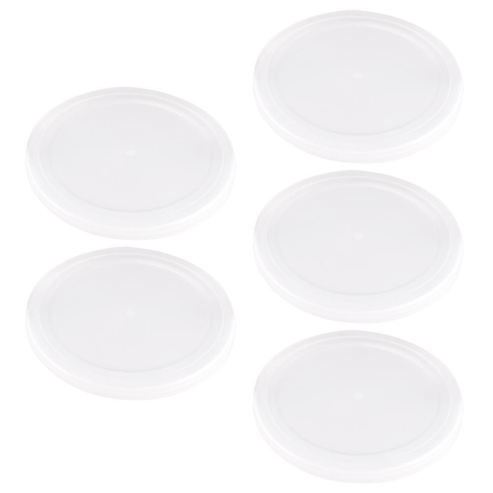 5pcs Reusable Food Storage Tin Cover Cans Lids Round Dog Cat Canned