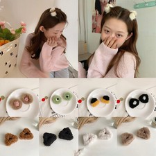 Cute Small Cat Ear Hair Clip Plush Hairpin Sweet Grip Barrette Headwear Cartoon  