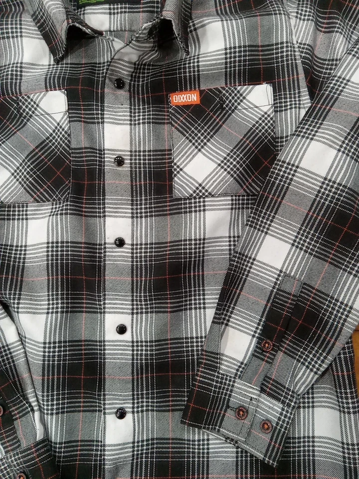 Dixxon Flannel Shirt DFC Youth Division Boys XLarge Gray Pearl Snap Collared - Image 3 of 3