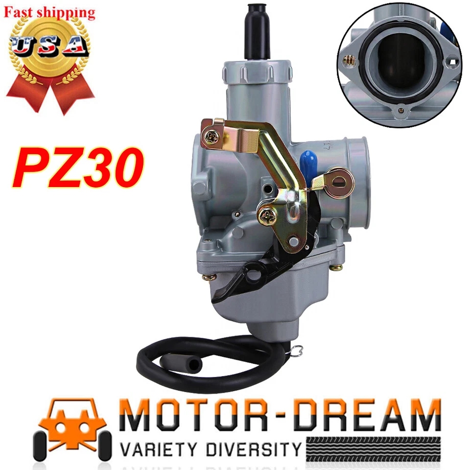 Carburador para 4 tiempos 125 150 200 250cc moto cross ATV PZ30 30mm estrangulador manual Foto 2 de 4