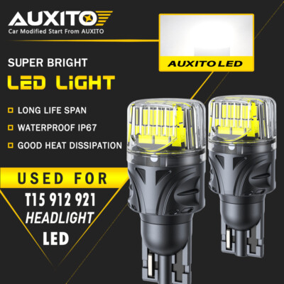 #ad 2 20PC AUXITO 921 LED Backup Reverse Light Bulbs Parking Lamp 912 T15 White BRS $99.74