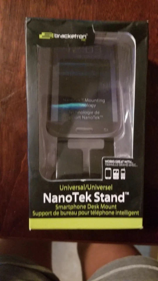 Soporte universal de montaje en escritorio para teléfono inteligente Bracketron NanoTek para iPhone, Samsung Foto 2 de 4