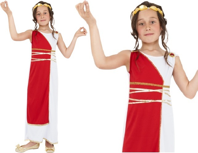 Niños Niñas Vestido Elegante Greco Niña Disfraz Niños Griego Romano Conjunto Nuevo.