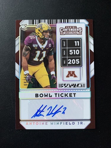 Antoine Winfield Jr. [Autograph Bowl] #185 2020 Panini Contenders Draft Picks card