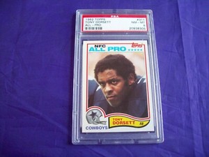 1982 TOPPS FOOTBALL #311 TONY DORSETT ALL PRO (COWBOYS) PSA 8