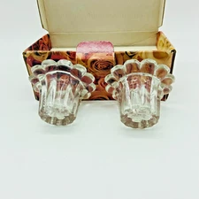 Collectors Crystal Galleries Candle Holder Set of 2 – Votive Size – NEW in Box