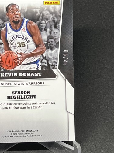 2018 Panini The National VIP Kevin Durant Silver /99 #63 B3 RARE - Bild 3 von 3