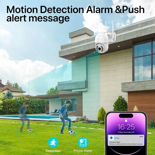 4K/1080P PTZ IP Camera Outdoor 2MP WiFi Camera Home Security CCTV Camera iCSee - Picture 2 of 8