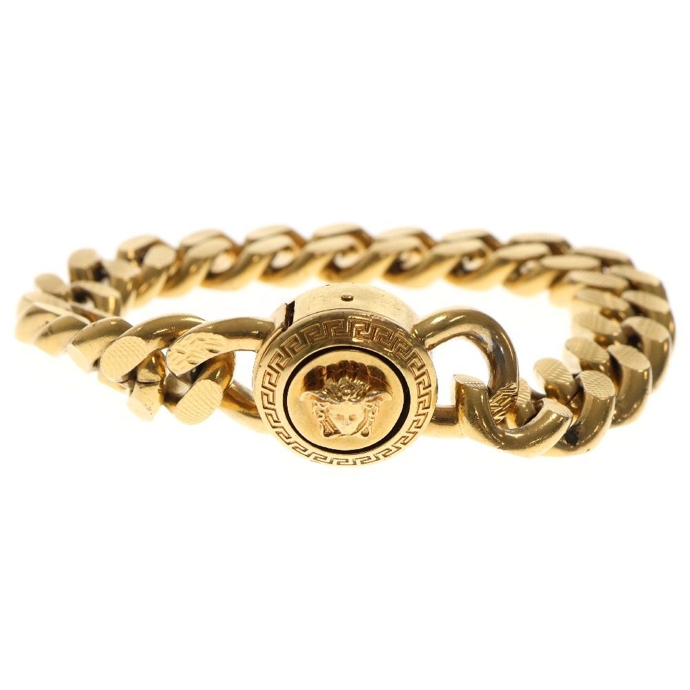 VERSACE Gold Tone Medusa Chain Design Bracelet NoBox Made in
