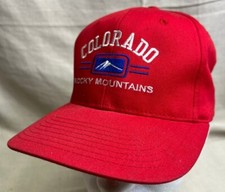 Colorado Rocky Mountains Hat Snapback Red Adjustable Pre-owned white blue